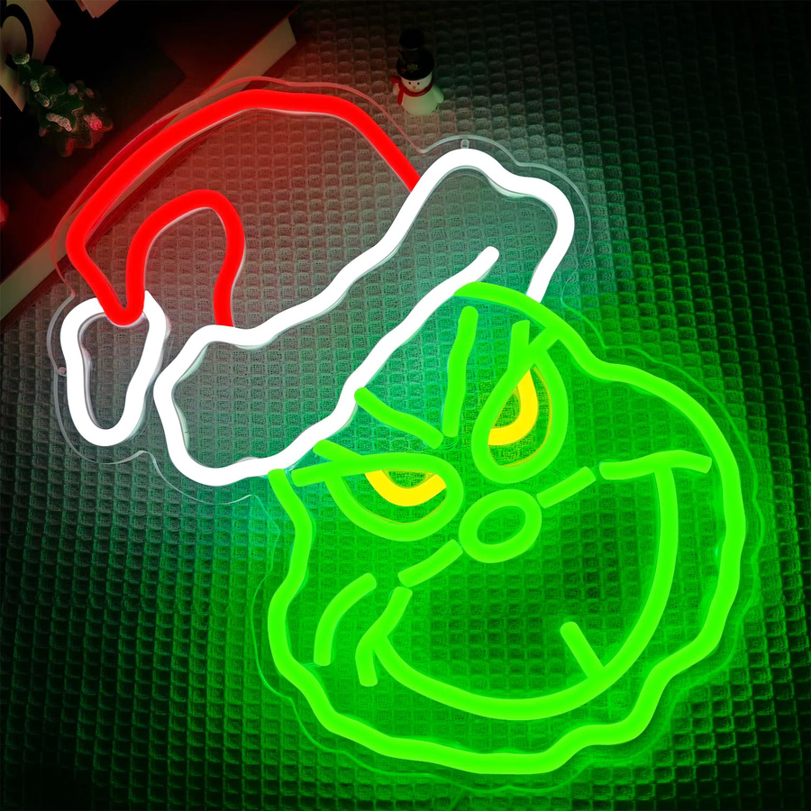 LED Weihnachts-Neonschild Multicolour zur Wanddekoration für Schlafzimmer, Wohnzimmer und Kinderzimmer mit USB-Anschluss - Bild 2