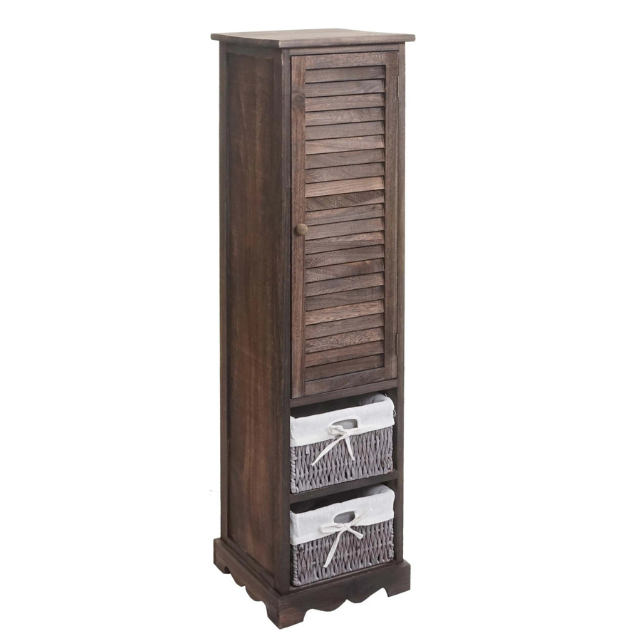 Badezimmerkommode MCW H20 aus Massivholz in Shabby Braun, B/T/H: 120 x 27 x 29 cm - Bild 3