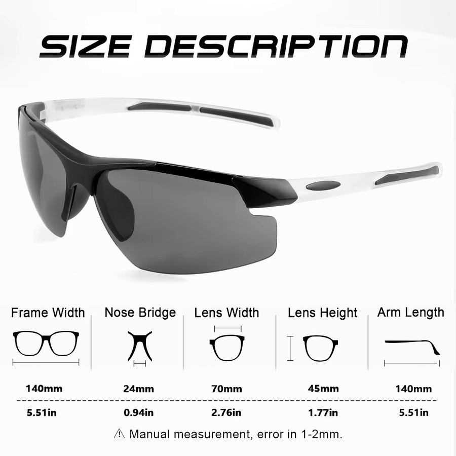 CRIXALIS Sportsonnenbrille, Halbrand, Unisex, Schwarz, Kunststoff - Bild 2