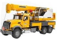 Bruder Modellfahrzeug Mack Granite Liebherr Kran-LKW in Gelb/Grau für die Baustelle - Bild 1