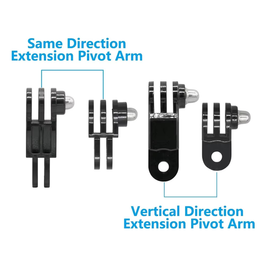 Einstellarm-Adapter-Basisschraube für GoPro und Action-Kameras, Farbe: Schwarz - Bild 2