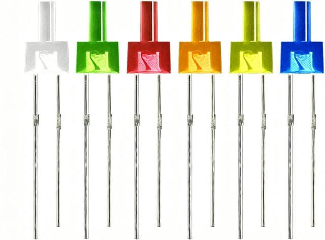 20 Stück mehrfarbige LED-Lichtlampen mit flacher Oberseite, 2 mm, diffus/wasserklar, RGB-Set - Bild 1