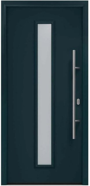 EcoStar Haustür Isopro IP 020S mit Glaseinsatz Anthrazitgrau B: 110 cm, H: 210 cm, DIN Rechts - Bild 1