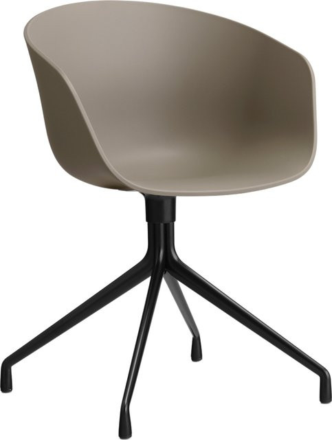 HAY About A Chair AAC 20 Drehstuhl mit Armlehnen in Beige aus Kunststoff und Aluminium mit mattem Finish - Bild 1