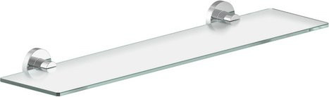 WELLWATER Ablage Modena aus Glas in transparent und Chromfarben, wandmontiert - Bild 1
