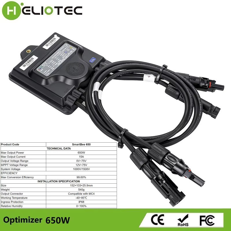 GNETEK PV-Leistungsoptimierer MPPT mit Echtzeit-Solarmodul-Überwachung und Spannungsbegrenzung IP68 zur Anti-Hotspot-Schutzfunktion für 12V-75V Eingang - Bild 2
