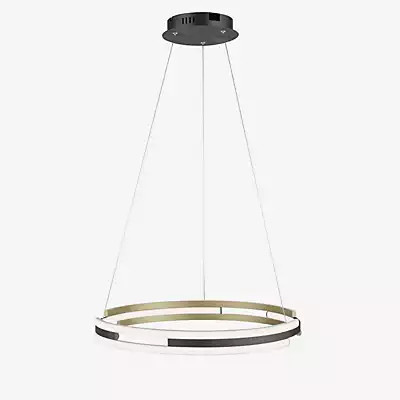 Paul Neuhaus Q-Beluga LED Pendelleuchte in Schwarz und Gold/Messing - Bild 1