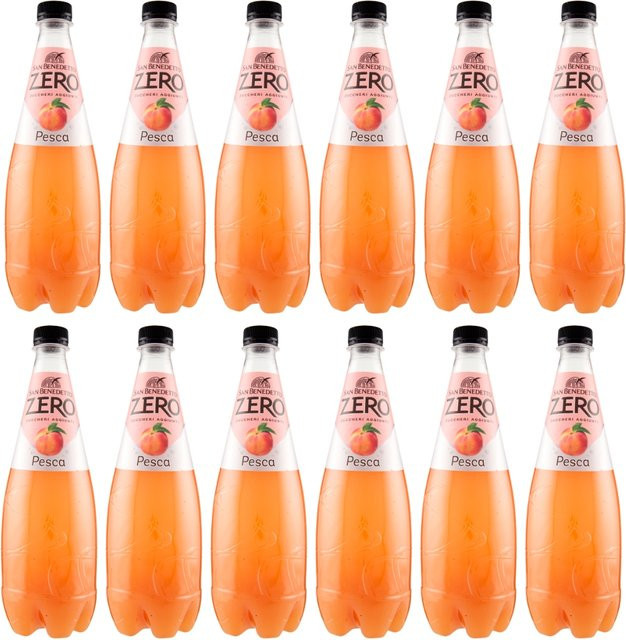 San Benedetto Limonade Pfirsich, zuckerfrei, 12 x 0,75 l - Bild 1