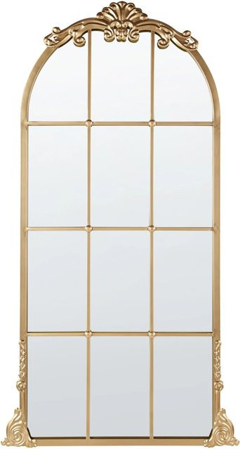 Beliani Dekospiegel NOIDAN in Gold, rechteckig aus Metall und Glas, Breite: 66 cm, Höhe: 124 cm, Tiefe: 4 cm - Bild 1