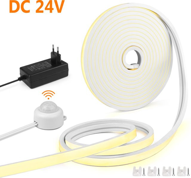 Rybakov Kabelloser COB LED-Streifen mit Bewegungsmelder in Warmweiß - Bild 1