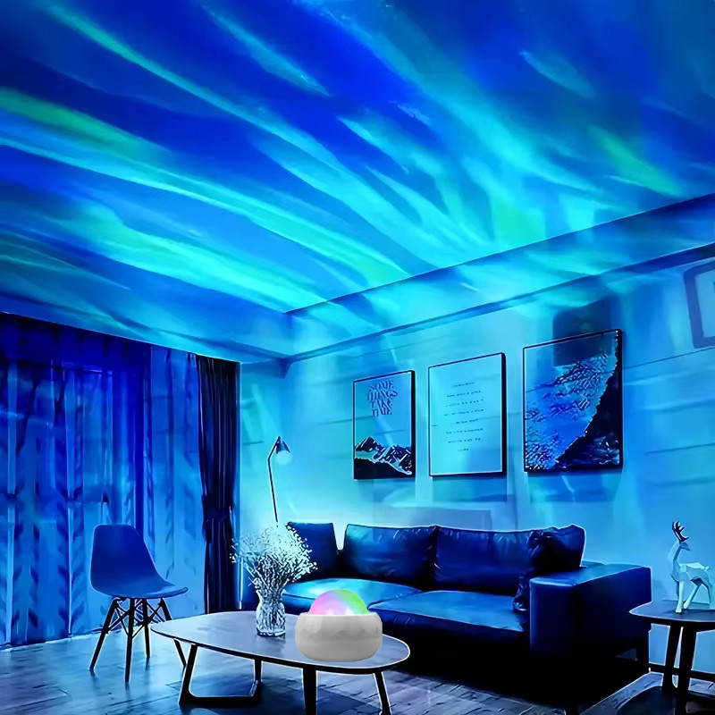 VENUSWING Nordlichter Sternenhimmel Projektorlampe mit Fernbedienung und 360 Grad USB Aurora Ball für Raumparty Dekoration - Bild 3