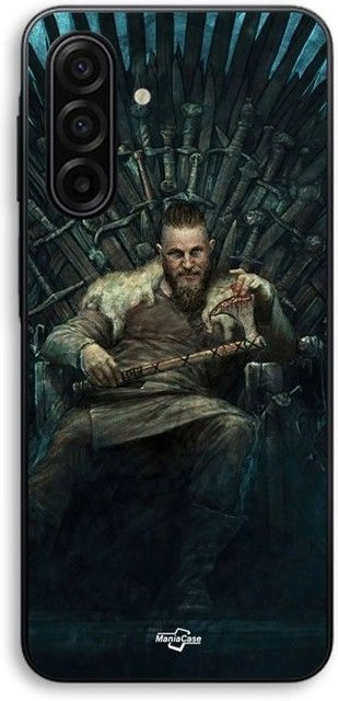 Maniacase Handyhülle für Samsung Galaxy A57 Wikinger Ragnar Lothbrok Design in Schwarz - Bild 1
