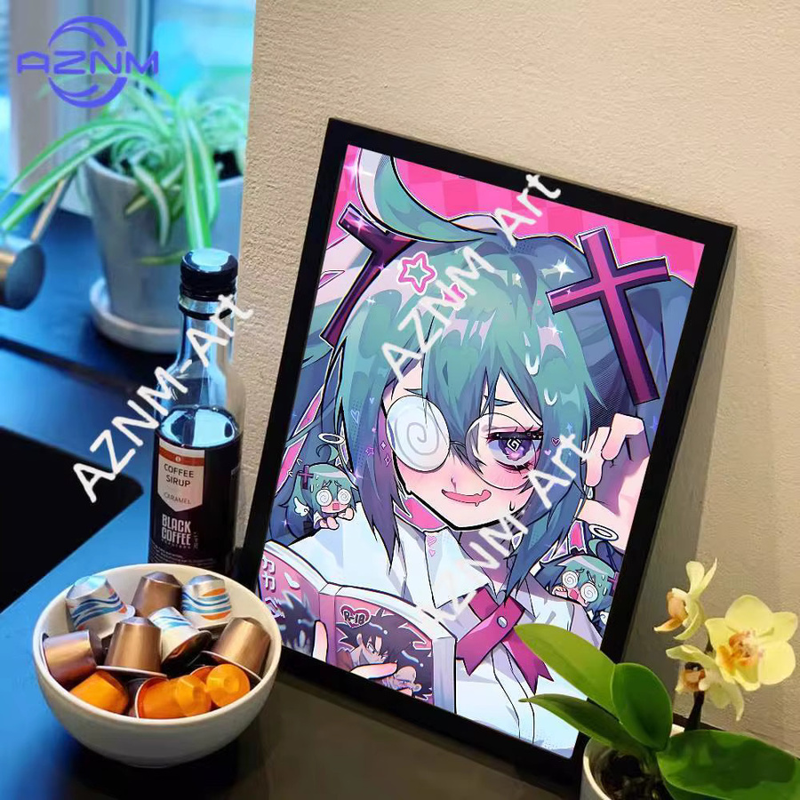 KAYOU Wasserfester Anime-Poster Aufkleber mit Hatsune Miku Motiv in Mehrfarbig - Bild 2