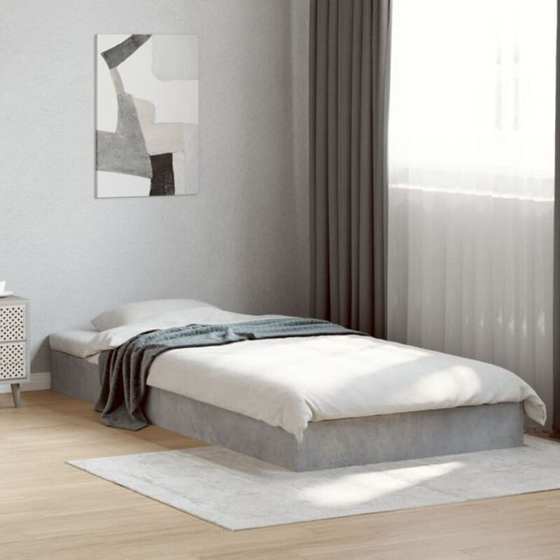 Modernes Einzelbett Vidaxl aus Holzwerkstoff in Grau, B/T: 75 x 190 cm - Bild 1