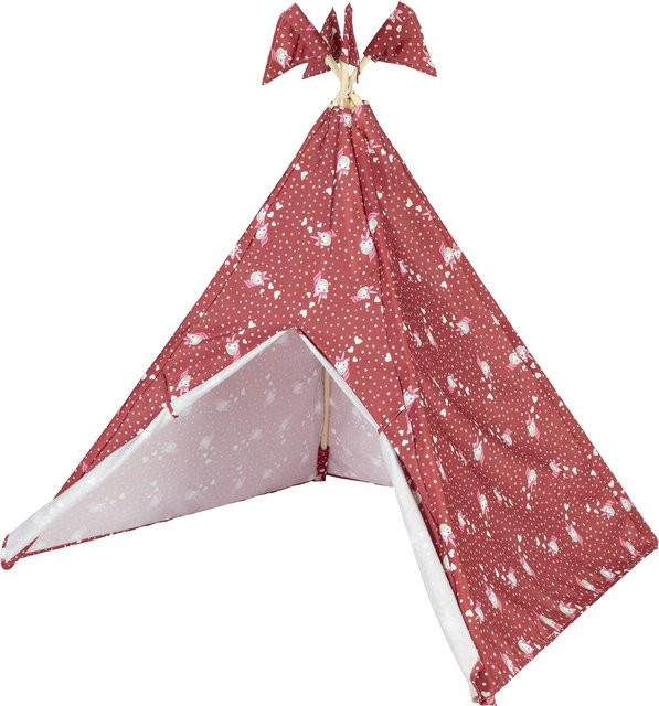 LUPILU Holz Tipi Spielzelt, Rot - Bild 1