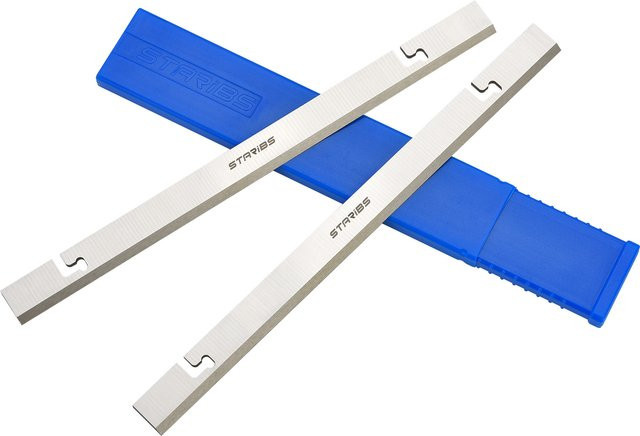 STARIBS 2-teiliges HSS-Hobelmesser Set in Silber, 257 mm Ersatzmesser für MacAllister COD1500PT - Bild 1