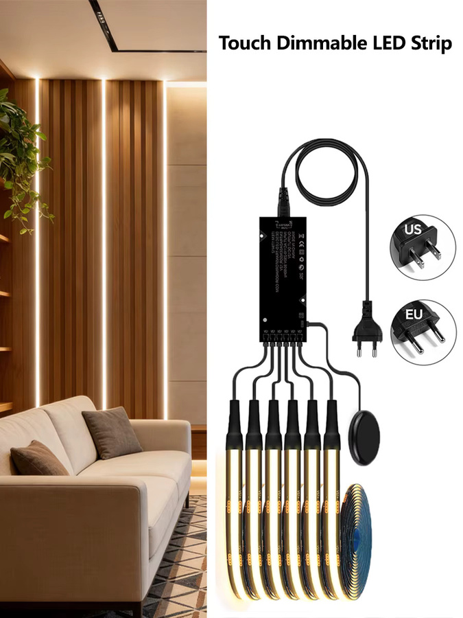 CHNAITEKE Dimmbare LED Wandleuchte mit Touch-Sensor in Schwarz für Schränke und Küchen - Bild 5