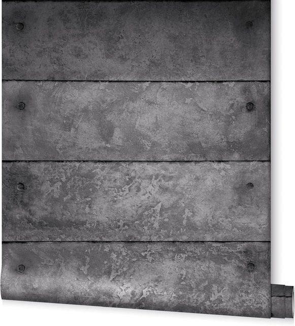 Marburg Vliestapete GZSZ Vintage Betonoptik in Anthrazit mit Abstract-Design, Rolle, Breite: 53 cm, Länge: 1005 cm - Bild 1