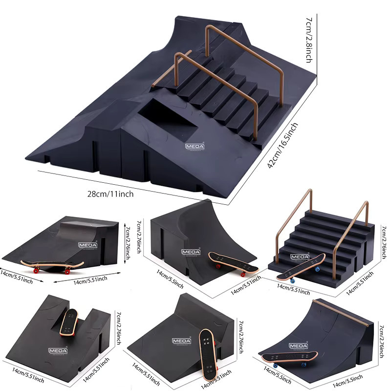 DIGIT DECKS Finger Skatepark, mit Skateboard, Mini Rampe, mit Kleidungsset - Bild 2