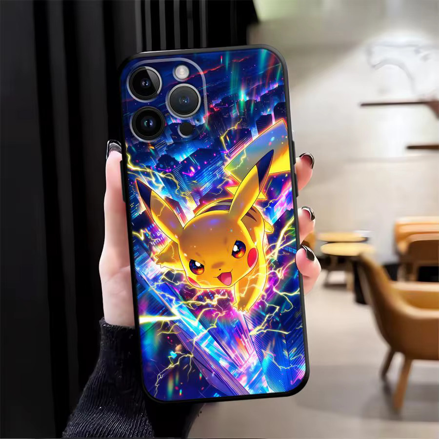 Pikachu Pokemon Handyhülle für Apple iPhone 11 12 13 14 15 16 17 Pro Max Air XR XS Multicolor - Bild 2