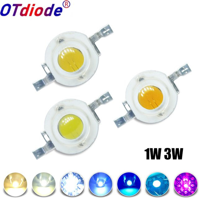 Hochleistungs LED COB Lampe Chip für DIY Scheinwerfer und Downlights, erhältlich in Weiß oder Blau, 1W bis 3W, 110-280LM - Bild 1