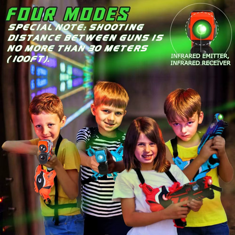 VATOS Infrarot-Laser-Tag-Pistolen-Set mit Westen, ab 3 Jahre - Bild 5
