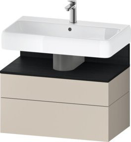 Duravit Waschtischunterschrank Qatego in Weiß Matt, Wandhängend, mit LED-Beleuchtung und Schubladen, B/T/H: 79 x 47 x 59 cm - Bild 1