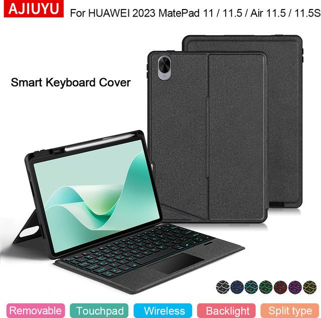 Huawei Magische Tastatur mit Hintergrundbeleuchtung und Touchpad für MatePad 11,5 Zoll S 2024 und MatePad 11 2023, Smart Cover Case in Schwarz - Bild 1