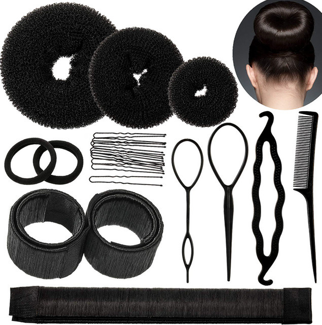Haar Brötchen Donut Styling Werkzeuge für Damen, 3/21/29 Stück - Bild 1