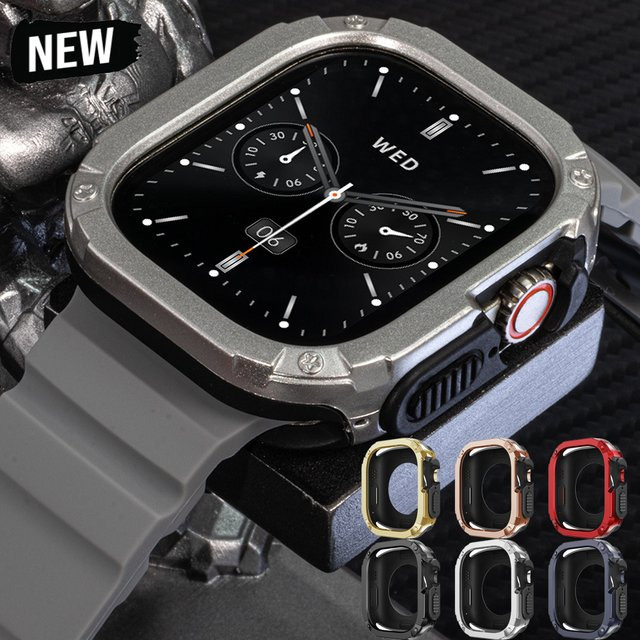 CAOWTAN Uhrenarmband Rüstungsabdeckung für Apple Watch, TPU + PC, Unisex - Bild 1