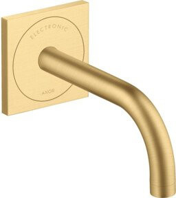 Hansgrohe Axor Uno UP Elektronischer Waschtischmischer mit Sensor, Wandmontage, Ausladung 16,5 cm, Gold Optik - Bild 1