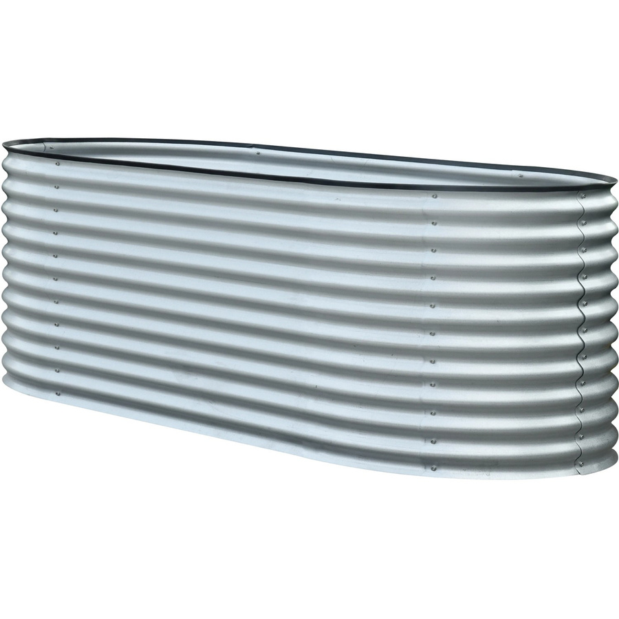 Floraworld Hochbeet Welle aus Stahlblech in Silber, B/T/H: 240 x 80 x 82 cm - Bild 2