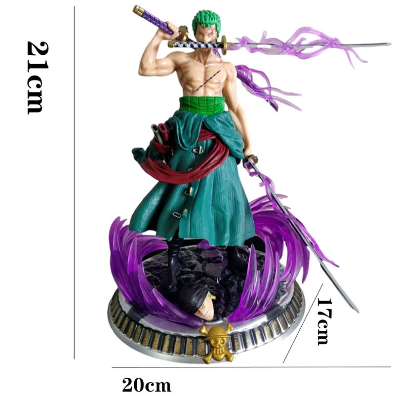 Bandai One Piece Anime Figur Roronoa Zoro Drei-klinge Sa-maximum Statue, mehrfarbig, Höhe: 21 cm - Bild 2