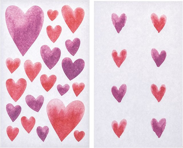 Rico Design Paper Poetry Sticker It must be love Herzen Aquarell, 4 Blatt - Bild 1