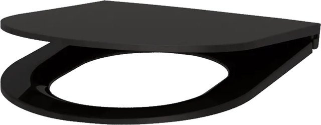 Delabie WC-Sitz Slim S21 in Schwarz aus Duroplast mit Deckel und ovaler Form - Bild 1