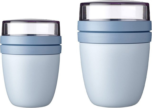 Mepal Lunchpot Set Ellipse in Blau mit Trennfächern und Snap-Lid aus Kunststoff - Bild 1