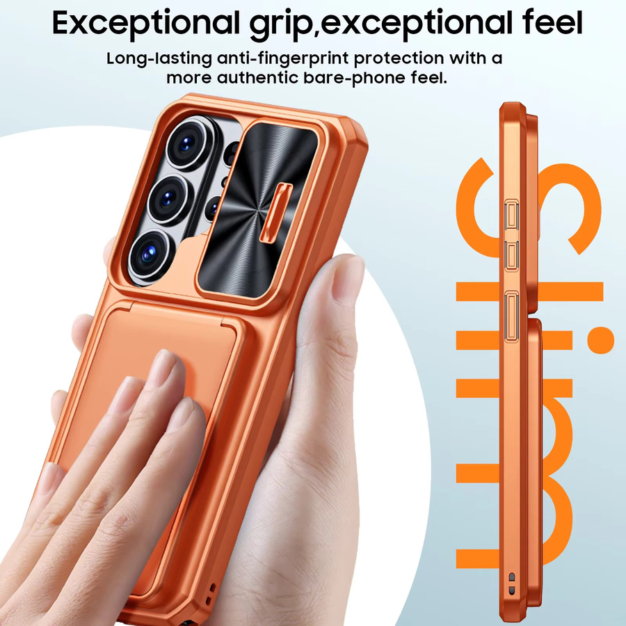 Stoßfeste TPU Handyhülle mit Kamerahalter für Samsung Galaxy S26 Ultra von BANGZAO in Orange - Bild 5