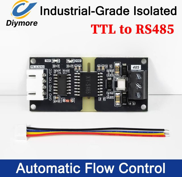 diymore Isoliertes TTL zu RS485 Konverter-Modul mit automatischer Datenflusskontrolle, DC 3-5,5V, Schwarz - Bild 1