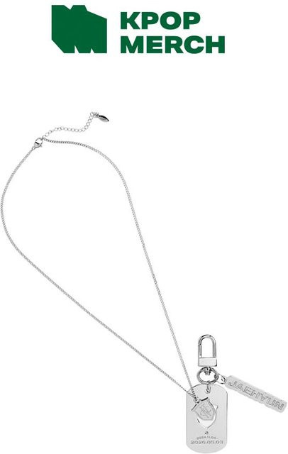 JAEHYUN Halskette & Schlüsselanhänger mit Anhänger, Weiß, Silber, Unisex - Bild 1