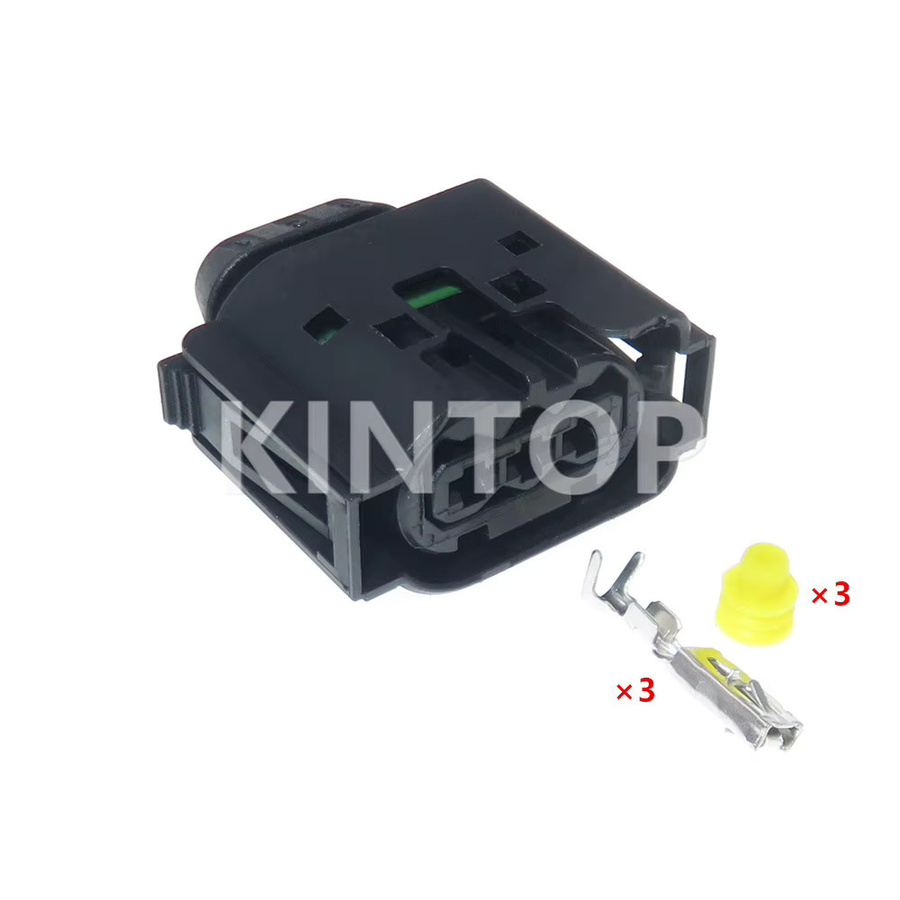 Wasserdichter AC Montage Auto Stecker Set mit 3 Pins in Schwarz für Automotive Kabelbäume - Bild 2