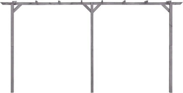vidaXL Garten-Pergola aus grauem, imprägniertem Kiefernholz, B/T/H: 400 x 40 x 205 cm - Bild 1