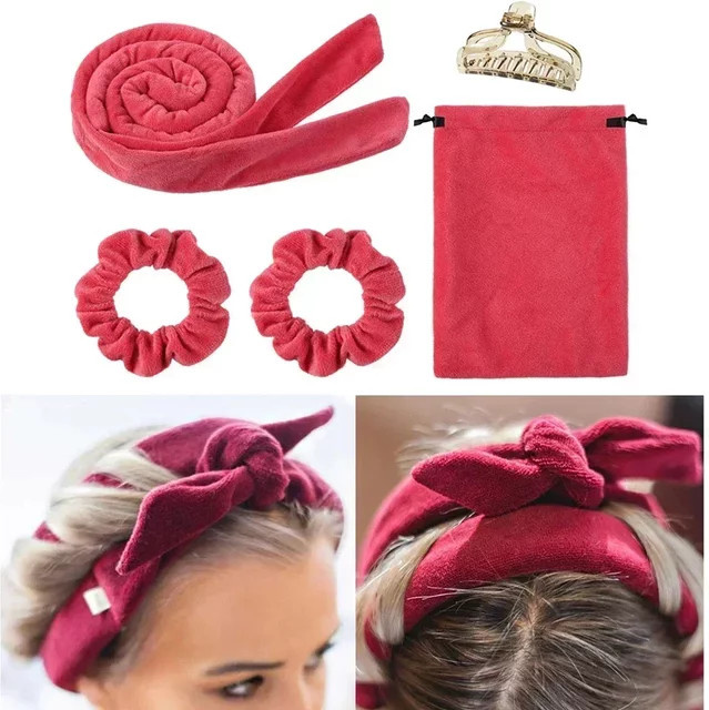 Seidenes Stirnband Lockenwickler für lockiges Haar, Unisex - Bild 1