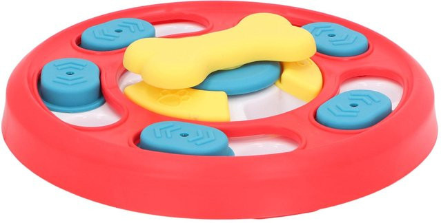 Neoglint Hunde Leckerli Puzzle Futterspielzeug, Rot Yellow - Bild 1