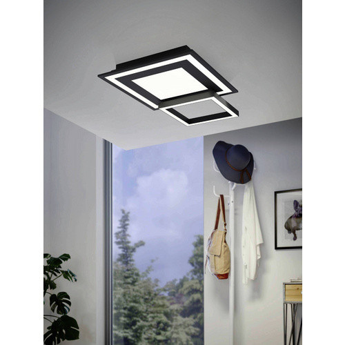 EGLO connect SAVATARILA-C Wand- und Deckenleuchte aus Stahl in Schwarz mit dimmbarer RGBW LED - Bild 2