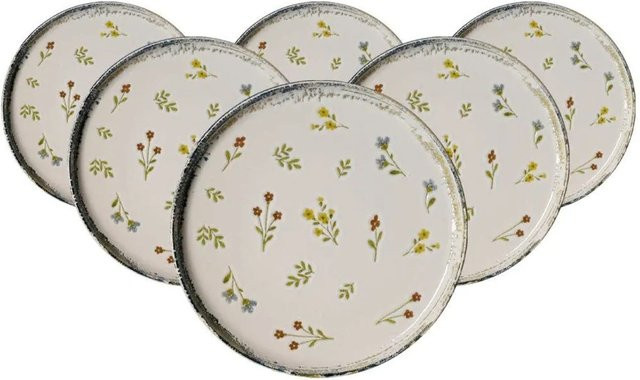 Ritzenhoff & Breker Viola Dessertteller aus Porzellan, Multicolour, 6er Set, Durchmesser: 19,5 cm - Bild 1