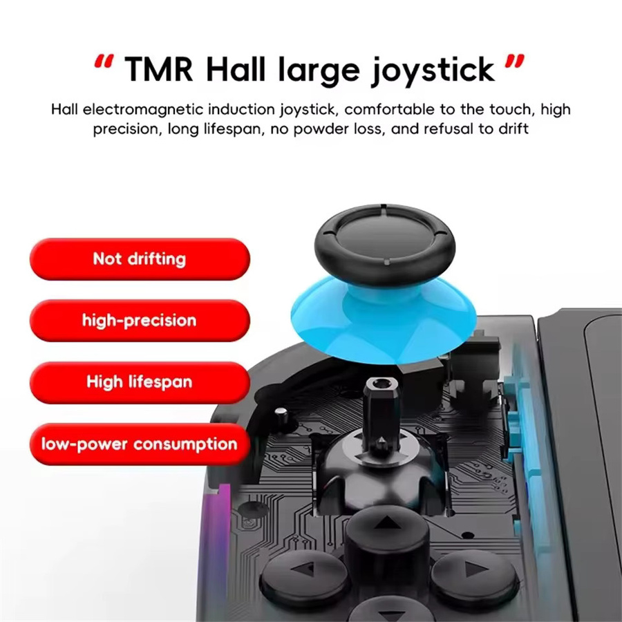 FANGTUOSI Joy-Pad-Controller mit RGB-LED-Beleuchtung für Nintendo Switch, Lite und OLED, Hall-Joystick, 6-Achsen-Gyroskop und Turbo-Funktion - Bild 4