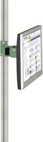 Manuflex LZ8205.6011 ESD-Monitorträger für Alu-Aufbauportale mit 80mm Einfachgelenk und VESA-Adapter 100 mm in Resedagrün RAL - Bild 1
