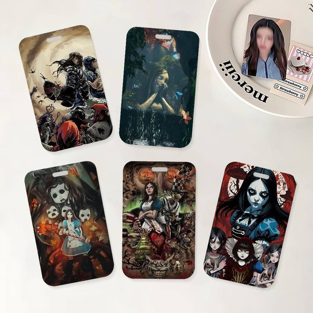 Movie A-Alice Madness Returns Ausweishalter mit Umhängeband in Multicolour aus Kunststoff für Büro und Schule - Bild 1