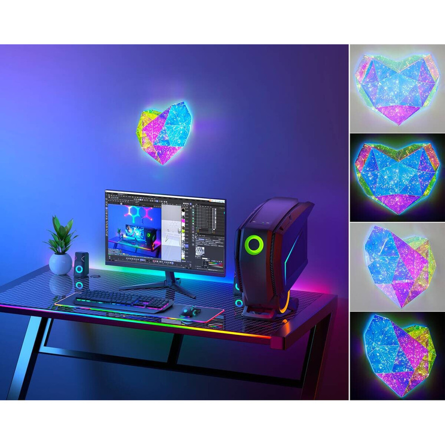 Nolo LED-Dekoleuchte Heart transparent B/H/T: 45 x 9 x 38 cm - Bild 2
