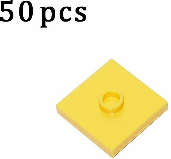 Bausteine 2x2 mit 1 Noppen Platten, gelb, 50-teiliges Set, ab 14 Jahren - Bild 1